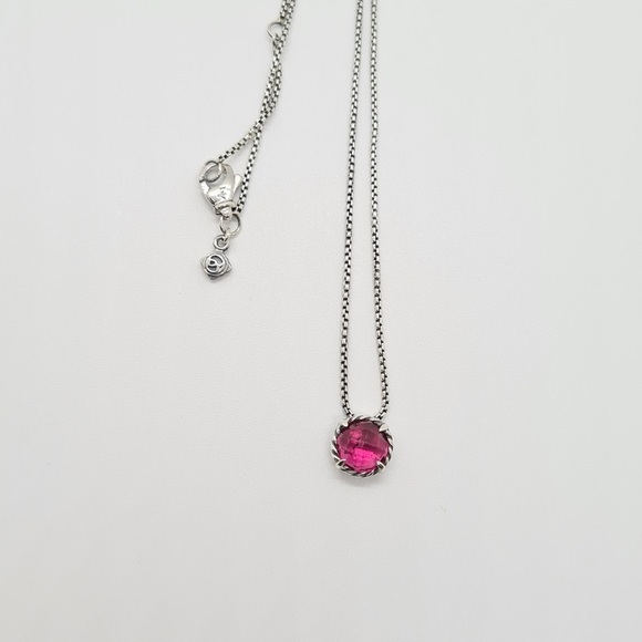 David Yurman Pink turmaline Necklace with sterling silver - Picture 4 of 6
